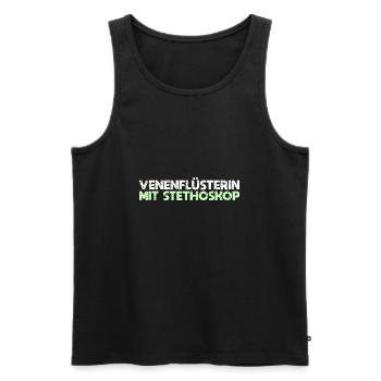 Venenflüsterin Mit Stethoskop - Männer Premium Bio Tank Top - Schwarz - Vorne - Michal (187cm)
