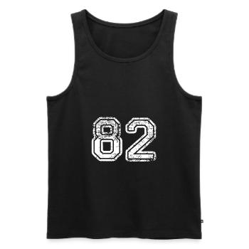 82 - Men's Premium Organic Tank Top - black - Front - AI Model Male 178 light (178cm)