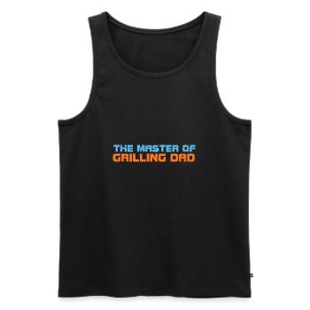The Master Of Grilling Dad - Männer Premium Bio Tank Top - Schwarz - Vorne - AI Model Male 178 light (178cm)
