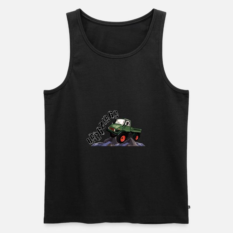 Bergziege - Unimog - Offroad - Oldtimer - Männer Premium Bio Tank Top - Schwarz