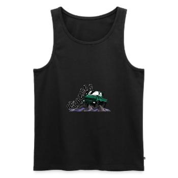 Bergziege - Unimog - Offroad - Oldtimer - Männer Premium Bio Tank Top - Schwarz - Vorne - Michal (187cm)