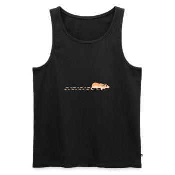 Waddling Hamster Rodent Cute Footprint Paws - Men's Premium Organic Tank Top - black - Front - Michal (187cm)