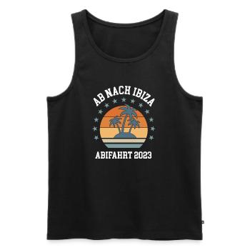 Ibiza Abifahrt 2023 Abitur Klassenreise Abschluss - Männer Premium Bio Tank Top - Schwarz - Vorne - AI Model Male 178 light (178cm)