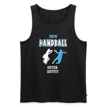 Handball Oster Outfit Ostergeschenk Handballer - Männer Premium Bio Tank Top - Schwarz - Vorne - Michal (187cm)