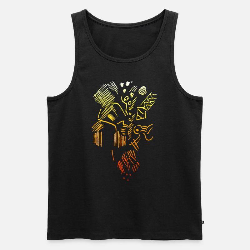 Abstrakt Muster - Männer Premium Bio Tank Top - Schwarz