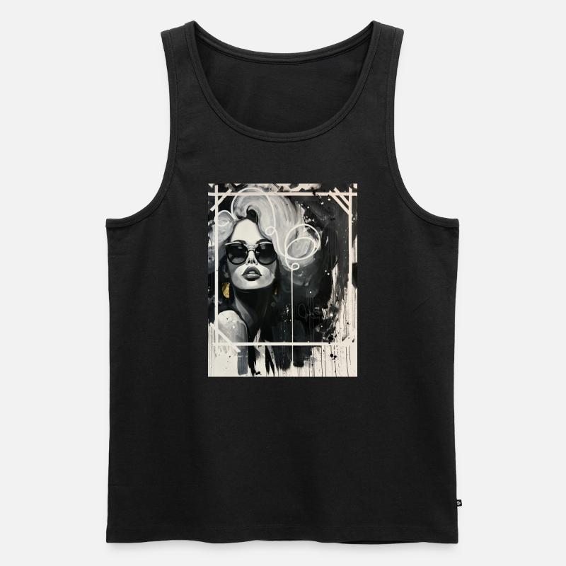Lady Miranda - Männer Premium Bio Tank Top - Schwarz