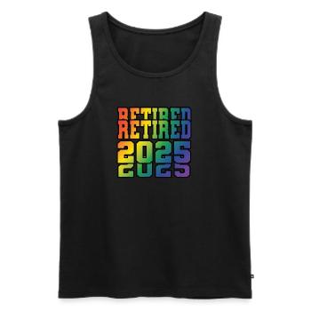 Retired 2025 Retirement - Männer Premium Bio Tank Top - Schwarz - Vorne - Michal (187cm)