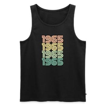 1965 Retro Jahrgang Geburt - Männer Premium Bio Tank Top - Schwarz - Vorne - Michal (187cm)
