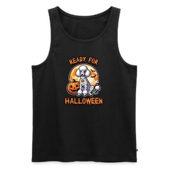 Ready for Halloween with Poodle - Men's Premium Organic Tank Top - black - Front - Michal (187cm)