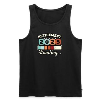 Ruhestand 2025 Laden Retro - Männer Premium Bio Tank Top - Schwarz - Vorne - AI Model Male 178 light (178cm)