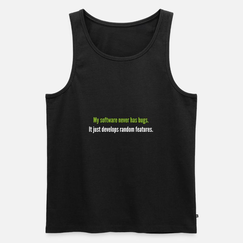 Meine Software hat nie Fehler - Männer Premium Bio Tank Top - Schwarz