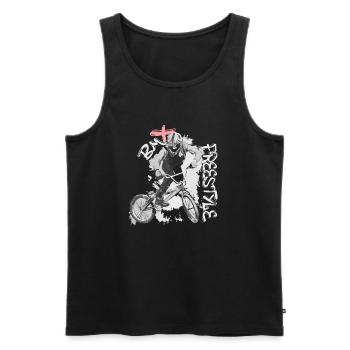 BMX Freestyle - Débardeur bio Premium Homme - noir - Devant - AI Model Male 178 light (178cm)