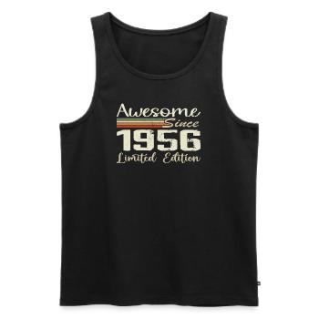 Anniversaire 68 Ans Millésime 1956 Cadeau 1956 - Débardeur bio Premium Homme - noir - Devant - Michal (187cm)