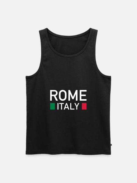 Rome, Italy (two squares) - Men's Premium Organic Tank Top - black