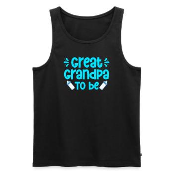 Baby announcement gender reveal baby party grandpa - Men's Premium Organic Tank Top - black - Front - Michal (187cm)