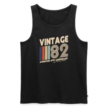 82 - Men's Premium Organic Tank Top - black - Front - Michal (187cm)