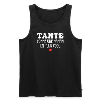 Tante Comme Une Maman Cool Humour Tata Cadeau - Débardeur bio Premium Homme - noir - Devant - Michal (187cm)