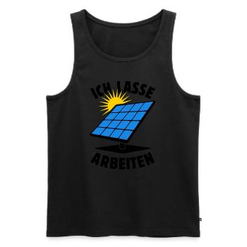 Ich lasse arbeiten - Photovoltaik - Solarenergie - Männer Premium Bio Tank Top - Schwarz - Vorne - Michal (187cm)
