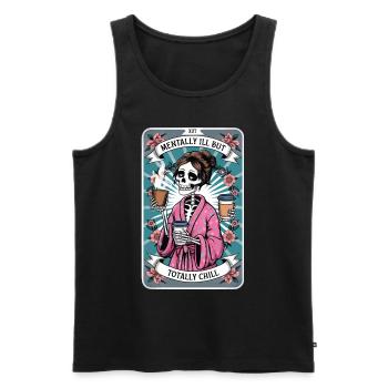 Tarotkarte - Männer Premium Bio Tank Top - Schwarz - Vorne - Michal (187cm)