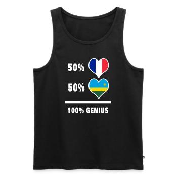 Das Frankreich und Ruanda Genie / Geschenk - Männer Premium Bio Tank Top - Schwarz - Vorne - AI Model Male 178 light (178cm)