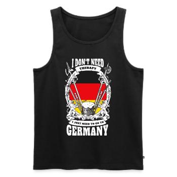 Drapeau de l'Allemagne maison Heimatliebe cadeau - Débardeur bio Premium Homme - noir - Devant - AI Model Male 178 light (178cm)