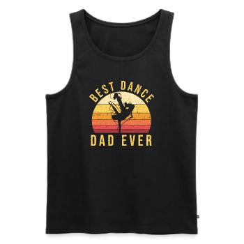 Schwiegervater| Tänzer - Männer Premium Bio Tank Top - Schwarz - Vorne - Michal (187cm)