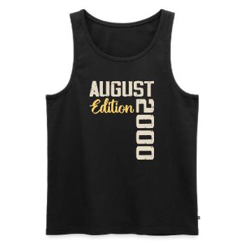 Anniversary August 2000 - Limited Edition August 2000 - Men's Premium Organic Tank Top - black - Front - Michal (187cm)