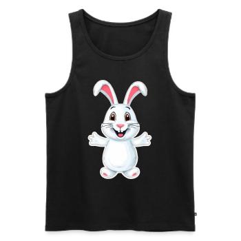 Drôle de lapin - Débardeur bio Premium Homme - noir - Devant - Michal (187cm)