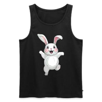 Süßer Hase - Männer Premium Bio Tank Top - Schwarz - Vorne - Michal (187cm)