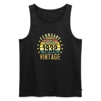 92nd Birthday - February 1932 - 92nd Gift - Men's Premium Organic Tank Top - black - Front - Michal (187cm)
