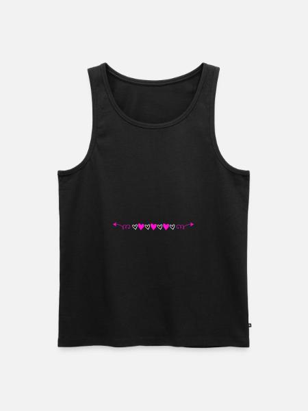 heart stroke - Men's Premium Organic Tank Top - black