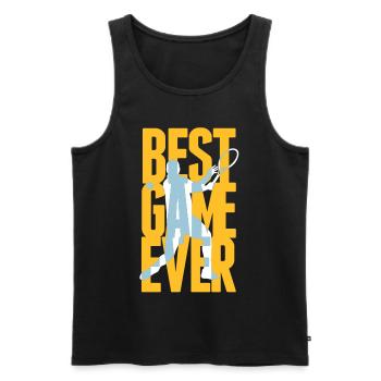 Best Game ever - Tennis - Männer Premium Bio Tank Top - Schwarz - Vorne - Michal (187cm)