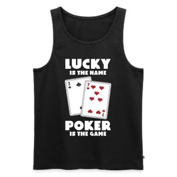 Poker Pokerspieler Texas Holdem - Männer Premium Bio Tank Top - Schwarz - Vorne - AI Model Male 178 light (178cm)