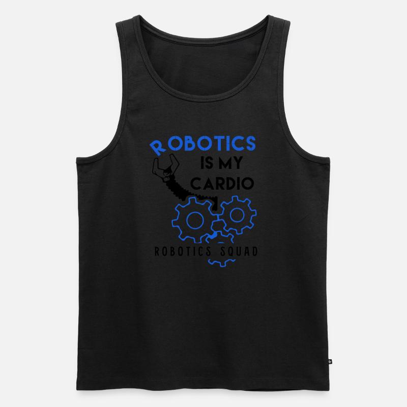 Robotik als Cardio Mechanic Engineering - Männer Premium Bio Tank Top - Schwarz