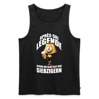 Apres Ski Legende - Lampe aus den Siebzigern - Männer Premium Bio Tank Top - Schwarz - Vorne - Michal (187cm)