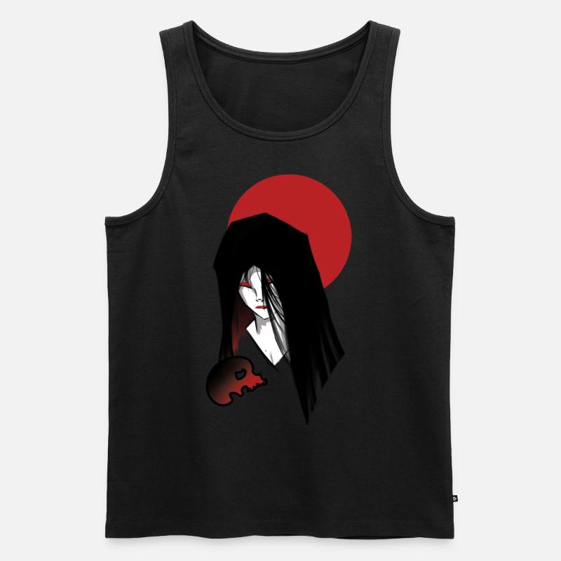 Japanisches Mädchen - Männer Premium Bio Tank Top - Schwarz