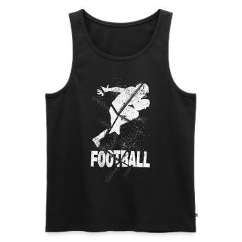 Joueur de football américain Grunge Splash USA Sports - Débardeur bio Premium Homme - noir - Devant - Michal (187cm)