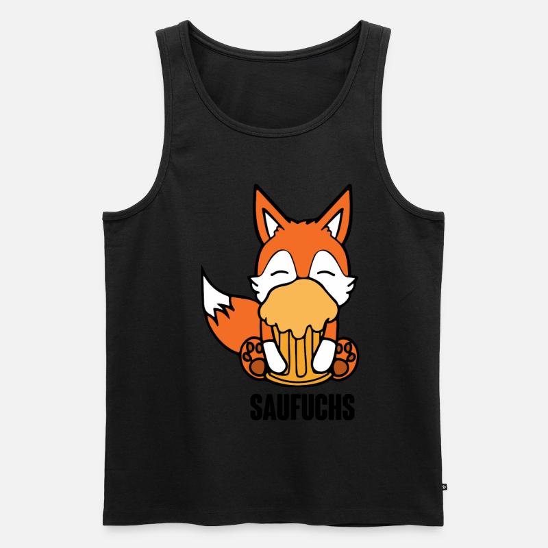 Fuchs Saufuchs Biertrinker Saufen Bier - Männer Premium Bio Tank Top - undefined