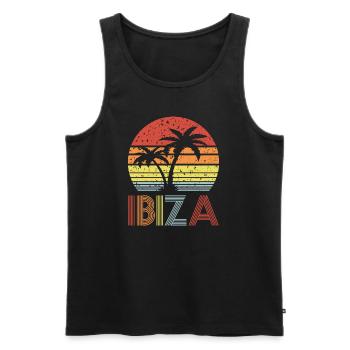 Ibiza - Débardeur bio Premium Homme - noir - Devant - Michal (187cm)