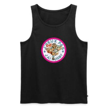 J peux pas j ai rugby 1 - Débardeur bio Premium Homme - noir - Devant - Michal (187cm)