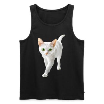 Japanischer Bobtail - Männer Premium Bio Tank Top - Schwarz - Vorne - AI Model Male 178 light (178cm)