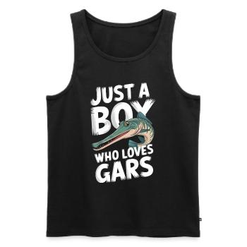 Gar - Männer Premium Bio Tank Top - Schwarz - Vorne - Michal (187cm)