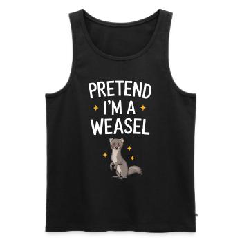 Wiesel - Männer Premium Bio Tank Top - Schwarz - Vorne - Michal (187cm)