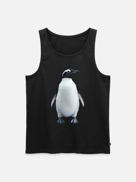 Pinguin - Männer Premium Bio Tank Top - Schwarz