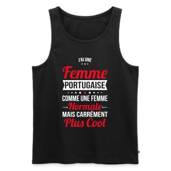 J'ai une femme Portugaise plus cool - Débardeur bio Premium Homme - noir - Devant - Michal (187cm)