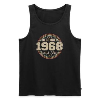 The legends were born in December 1968 - 1968 - Men's Premium Organic Tank Top - black - Front - Michal (187cm)