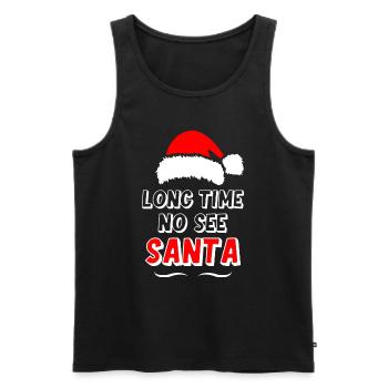 Long Time No See Santa - Men's Premium Organic Tank Top - black - Front - Michal (187cm)