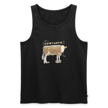 La vache vache vie vache Je suppose que Funshirt - Débardeur bio Premium Homme - noir - Devant - Michal (187cm)