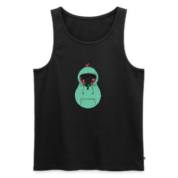 Cool Matroschka Vogel Russland Russisch Winter - Männer Premium Bio Tank Top - Schwarz - Vorne - AI Model Male 178 light (178cm)