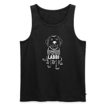 Labrador Retriever - Männer Premium Bio Tank Top - Schwarz - Vorne - Michal (187cm)